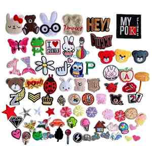 Patch brodé tissé le plus vendu, de haute qualité, style estival, imperméable, motif cœur, pour vêtements populaires - Product Image 1
