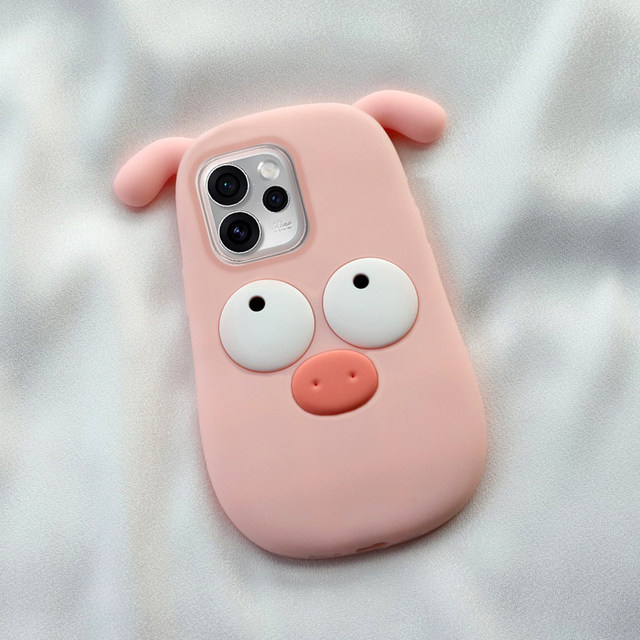 Wholesale Customizable 3D Pig Soft Silicone Shockproof Phone Case Cute Cartoon Design for /Redmi//