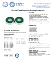 Condensateur disque NPO 6,5 pF 100 V pour circuit haute tension haute fréquence.