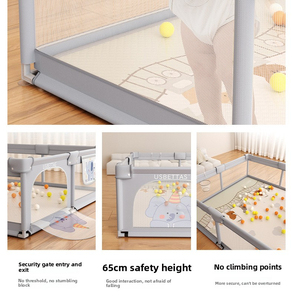 Corralito Plegable Portátil para Bebés con Tapete de Juego para Uso en Interiores, Área Segura para Gatear y Aprender para Bebés y Niños Pequeños - Product Image 3