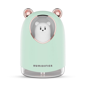 Lindo oso LED luz <span class=keywords><strong>Oficina</strong></span> coche Mini <span class=keywords><strong>humidificador</strong></span> de aire habitación de casa bebé dibujos animados lindo USB <span class=keywords><strong>humidificador</strong></span> ultrasónico - Product Image 2