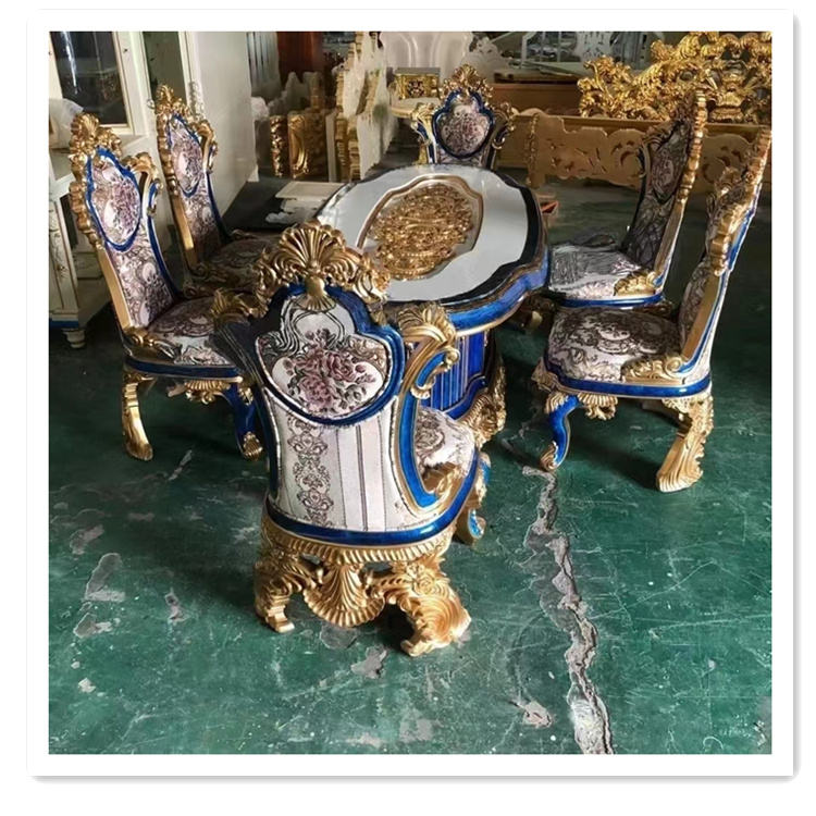 トルコ中東東部高級ロイヤルウッド彫刻ダイニングルーム家具ダイニング