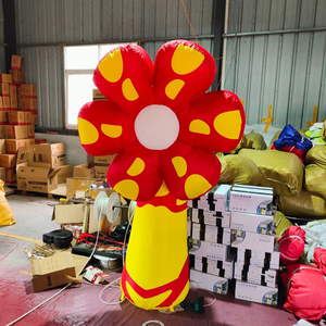 Modèle de fleur colorée personnalisé, logo gonflable, tissu Oxford imperméable, pour la Saint-Valentin, accessoires de confession dans <span class=keywords><strong>les</strong></span> centres commerciaux, accessoires de check-in - Product Image 4