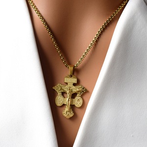 Crocifisso Cattolico in Acciaio Inossidabile Antiossidante con Pendente di Gesù, Croce Sacra del Perdono - Product Image 5