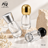 Flacon pulvérisateur de parfum en verre transparent, flacon de parfum vide, bouchon décoratif, emballage personnalisé avec logo, vente en gros