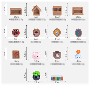 Scrivania in resina fontana a parete libreria orologio gufo vaso fiore salvadanaio portacandele vaso casa delle bambole <span class=keywords><strong>mobili</strong></span> in miniatura - Product Image 2