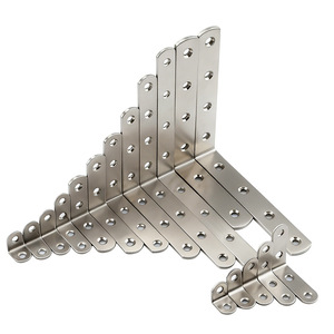 Support d'angle en acier inoxydable en forme de L pour étagère de meuble – Connecteurs durables - Product Image 5