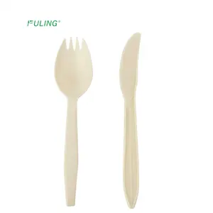 Bio Löffel Gabel Messer Kunststoff besteck Maisstärke Einweg Cubiertos biologisch abbaubare Pla Spork Kunststoff