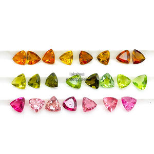 7mm Tourmaline Naturelle Trillion Cut Perles De Pierres Précieuses En Vrac Pour La Fabrication De Bijoux À Facettes Calibré Multi Tourmaline Pierre En Gros - Product Image 5