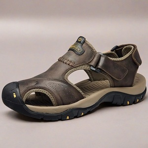 Casual <strong>Men's</strong> Leather <strong>Sandals</strong> <strong>Brown</strong> Color European <strong>Sandals</strong> <strong>Mens</strong> Hiking <strong>Sandals</strong> - Product Image 5