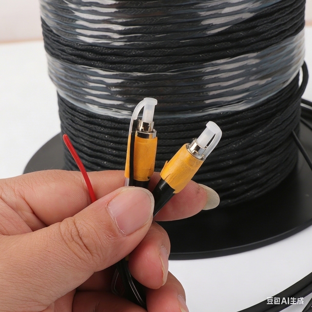 Bare Copper Single Core Fiber Optic Cable 10A Cord 200m PE Insulation for Drone Reel Drum Use Tethered Drone System
