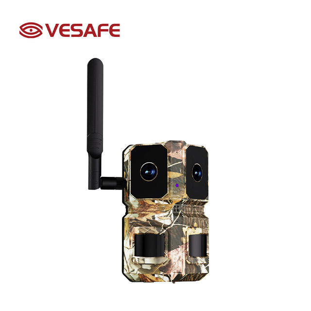 VESAFE 6MP 4G LTE Dual-Lens Solar Powered Security Camera 360 View AI Human Detection Full-Color Night Vision Two-Way CMOS