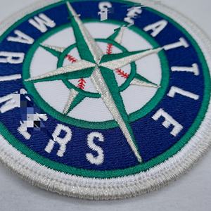 Нашивка с вышивкой логотипа футбольной команды «Сиэтл Маринс», вышитый дизайн, нашивка с узором для вышивки - Product Image 3
