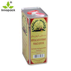 Vente en gros de boîtes de conserve carrées de qualité alimentaire pour huile d'olive personnalisée de 4 litres en métal - Product Image 3