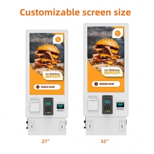 27/32 Inch Smart Order Qr Barcode Display <b>Printer</b> Black/White Color Wall Mount Self-Service Kiosk Cash/Cashless Payment for - Product Image 6