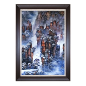 Pintura de Arenisca Hecha a Mano con <span class=keywords><strong>Paisaje</strong></span> de Nieve de Zhangjiajie, Arte de Pared de Montañas para Decoración del Hogar y Adorno, Obra de Arte Grande - Product Image 1