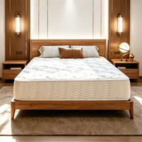 Matelas d'hôtel respirant à ressorts ensachés et mousse à mémoire de forme, ignifuge, pour un sommeil amélioré par le massage, compressé et roulé en boîte pour chambre à coucher