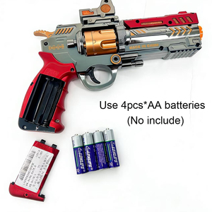 Pistola Giocattolo Elettrica a Forma di Revolver con Luci Lampeggianti <span class=keywords><strong>e</strong></span> Suoni Realistici per Bambini - Product Image 6