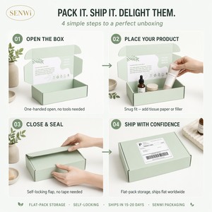Custom Eco Mailer <strong>Box</strong> with Inner Lid Print Corrugated Shipping <strong>Box</strong> for Skincare Beauty <strong>Wellness</strong> <strong>Subscription</strong> Brand - Product Image 4