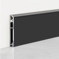 Profilé d'habillage moderne en aluminium pour plinthe LED pour décoration murale