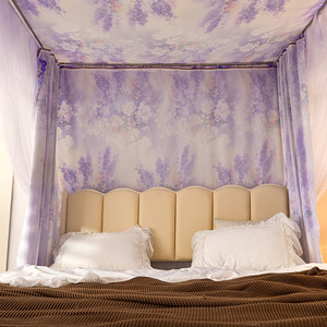 उच्च अंत लक्जरी कढ़ाई फीता रोमांटिक एंटी मच्छर सजावट बेडरूम डबल फोल्डेबल मच्छर नेट - Product Image 6