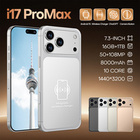 Envío Rápido 17 Pro Max >7 Pulgadas Nuevo Desbloqueado 5G/LTE Doble SIM Octa Core 16GB/1TB 90Hz HD AMOLED Cámara de 108MP Francés Inglés