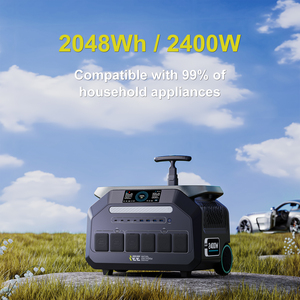 Batería externa LiFePO4 MPPT para exteriores, gabinete de batería de litio para camping, 2.4kw 2048WH, estación de energía portátil para emergencias en el hogar. - Product Image 1