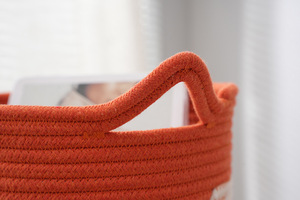 Cestini Portaoggetti Intrecciati in Corda di Cotone Naturale a Forma di Volpe, Pieghevoli per Organizzare Giocattoli e Libri - Product Image 5