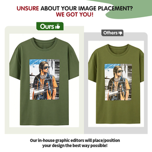 เสื้อยืดคอกลมทรงปกติสำหรับผู้ชาย ODM ผ้าฝ้ายเมอร์เซอไรซ์ย้อมสี ป้องกันการเป็นขุย แขนสั้น ลายนูน ไซส์ใหญ่ สีพื้น - Product Image 2