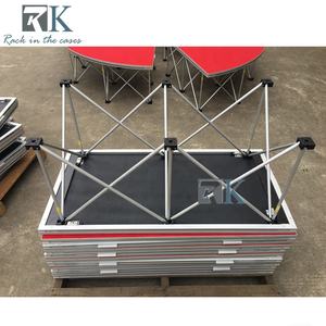 Scène de plateforme facile à installer, finition en tapis rouge, scène portable - Product Image 6