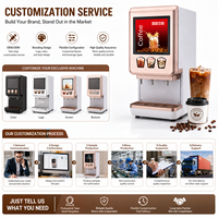 Distributeur de café instantané commercial 3 saveurs, machine à boissons automatique de table pour chocolat et poudre de céréales, vente en gros usine