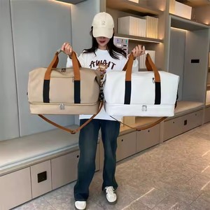 Bagages de cabine étanches avec logo personnalisé sac de sport pour hommes et femmes sac de sport étanche avec compartiment à chaussures sac de voyage sportif - Product Image 6