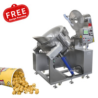 Grande ligne de machine à pop-corn automatique à induction électrique commerciale à gaz pour champignons multi-saveurs