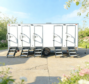 Unité <span class=keywords><strong>de</strong></span> salle <span class=keywords><strong>de</strong></span> bain sanitaire préfabriquée <span class=keywords><strong>de</strong></span> luxe, toilettes mobiles modulaires, cabine <span class=keywords><strong>de</strong></span> douche en acier inoxydable, toilettes portables à vendre - Product Image 1