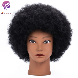 Cabeza <span class=keywords><strong>de</strong></span> Maniquí <span class=keywords><strong>de</strong></span> entrenamiento afro, pelo real 100% africano profesional, muñeca realista negra para práctica <span class=keywords><strong>de</strong></span> trenzado <span class=keywords><strong>de</strong></span> peluquero - Product Image 3