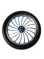 Roue pneumatique en alliage d'aluminium 20 x 3,0, haute élasticité, silencieuse, plate, directionnelle, rouleaux gonflables pour vélo