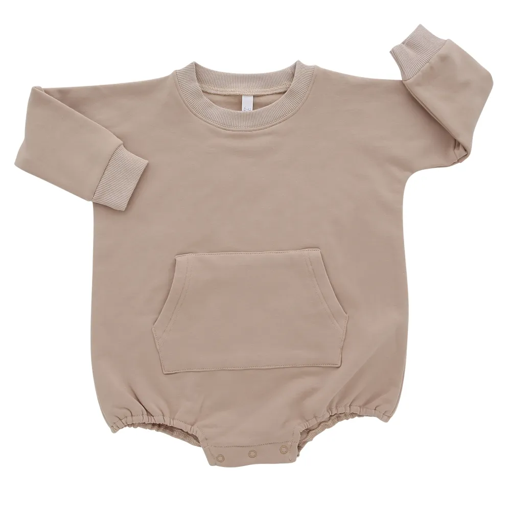 Barboteuse à manches longues pour bébé, en coton doux, en bambou, pour enfant, vêtement pour garçon, vente en gros