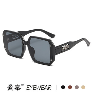 Eyewear Square <b>Frame</b> Sunglasses <b>Pink</b> UV400 Women's Fashionable Sunshades - Product Image 5