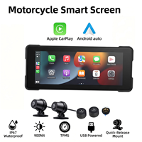 Écran tactile IPS 6,25'' 2 objectifs 2K DVR pour moto avec Carplay intégré GPS TPMS IP67 Étanche à l'eau sur toute la surface