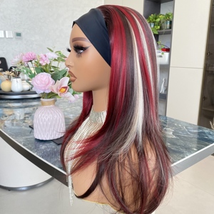 Perruques synthétiques à dentelle frontale résistantes à la chaleur, couleur arc-en-ciel, courtes, avec racine naturelle, sans colle, pour femmes - Product Image 3