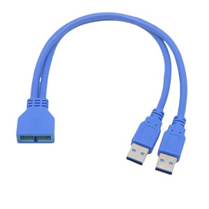 Motherboard <b>USB</b> 3.0 20 Pin <b>To</b> Dual <b>USB</b> Female Extension <b>Cable</b> Dual Port <b>USB</b> 3.0 Connector For PC Expansion - Product Image 1