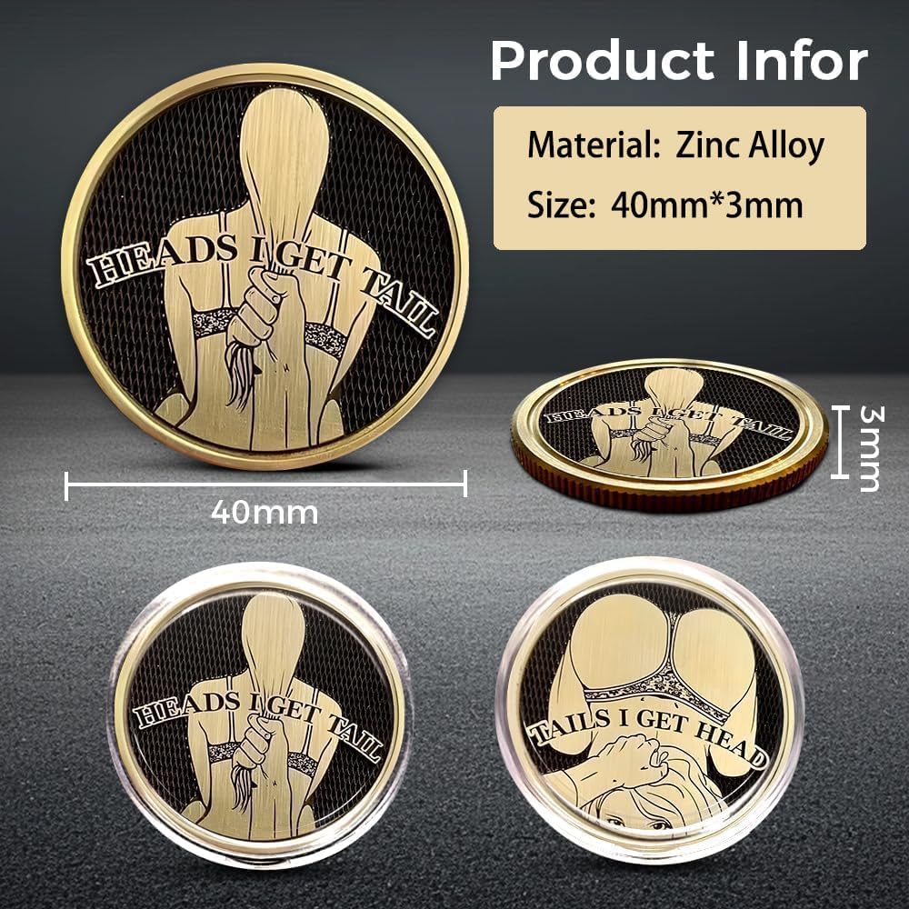 Double-Sided Funny Heads & Tails Coin for Pranks | OEM Available