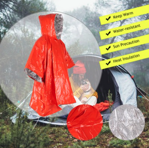 بونشو حراري للطوارئ بشعار مخصص، مقاوم للماء والرياح وعاكس للضوء، للتخييم في الهواء الطلق وكهدايا ترويجية - Product Image 6