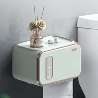 Boîte à papier toilette moderne imperméable en ABS, hôtel, hôpital, salle de bain, cuisine, montage mural, rangement multifonctionnel universel