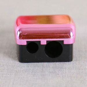 Aiguisoir de crayon pour les yeux, en plastique, outil de maquillage cosmétique, <span class=keywords><strong>eye</strong></span>-<span class=keywords><strong>liner</strong></span> à sourcils, avec couvercle, lame en acier, 2 trous - Product Image 4