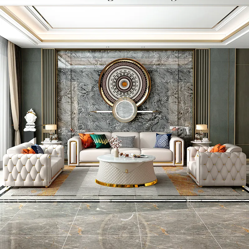 Neue Luxus exklusive Sofas Luxus italienisches Leders ofa max Wohn möbel Sofa
