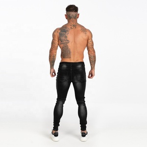 <span class=keywords><strong>Jeans</strong></span> da uomo Dropship Non strappati <span class=keywords><strong>Slim</strong></span> Fit Skinny Denim consumati <span class=keywords><strong>Jeans</strong></span> da uomo <span class=keywords><strong>Super</strong></span> Shredz Jens per uomo - Product Image 4