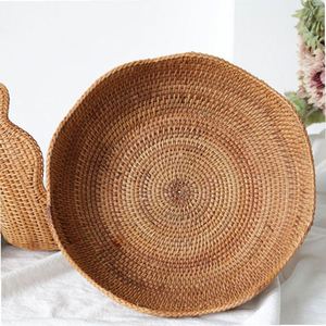 Cesti per Biancheria, Piccoli Cesti per Riso, Cesto in Vimini, Piccolo Cesto in Rattan Marocchino, Cesto Regalo, Grandi Cesti Fitness, Cesto Intrecciato con Schienale - Product Image 4