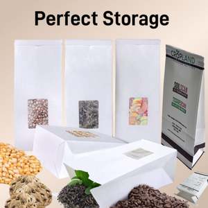 Biodegradable White Kraft <b>Paper</b> Bags for Packaging Tin Tie Bag Packing Croplan Tin Tie Kraft Soil Sample Bag Printed Custom - Product Image 6