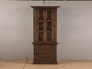 Vitrina de Madera Maciza con Estantes de Múltiples Niveles, Puertas de Vidrio y Marco de Madera Resistente para Interiores del Hogar - Product Image 2